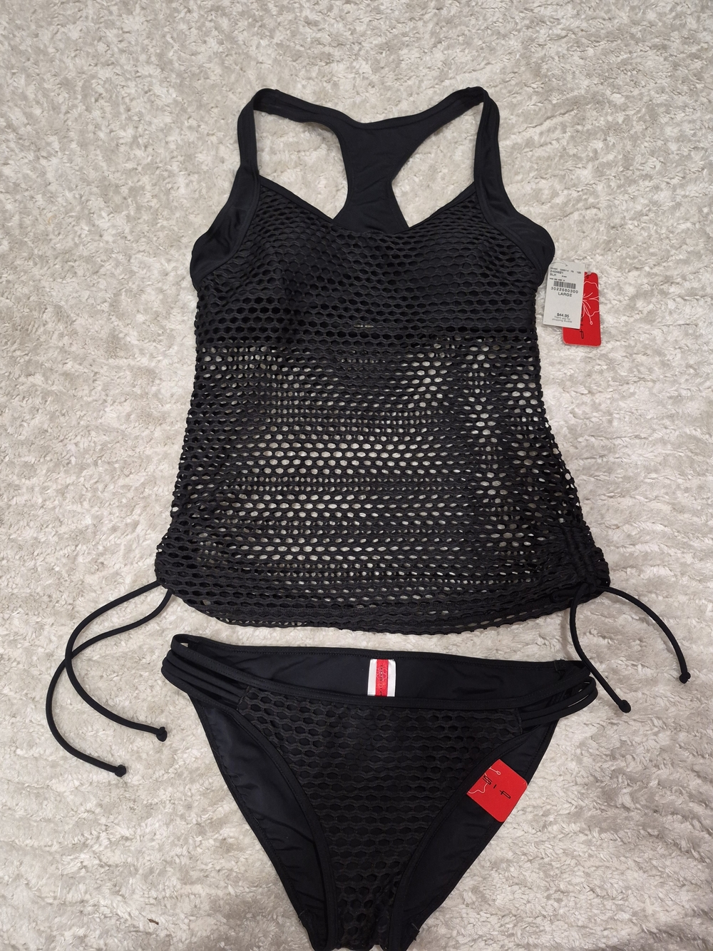 Buckle Black Women’s Mesh Tankini Swim Set